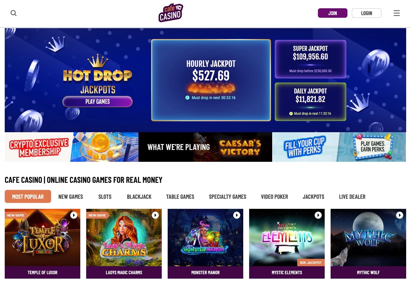 galactic wins casino review