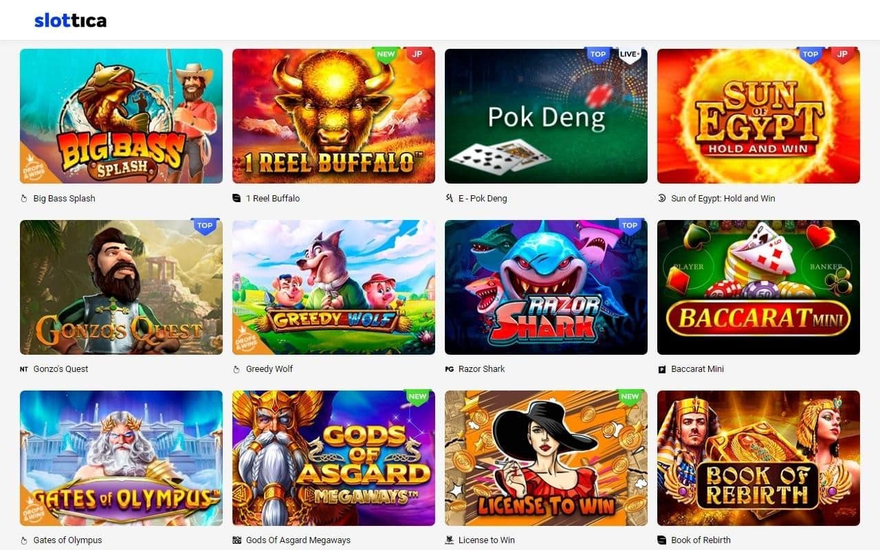 slottica casino login